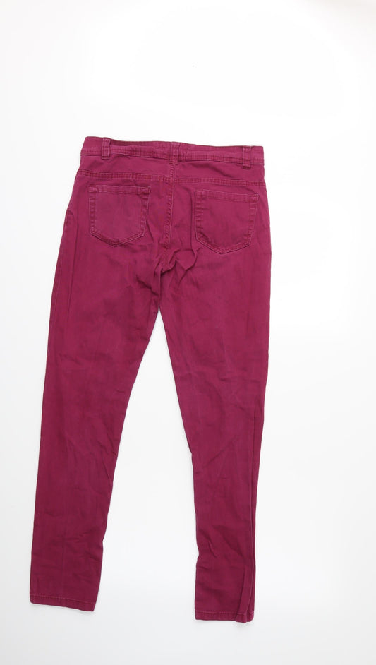 Peacocks Womens Purple Denim Skinny Jeans Size 10 L29 in