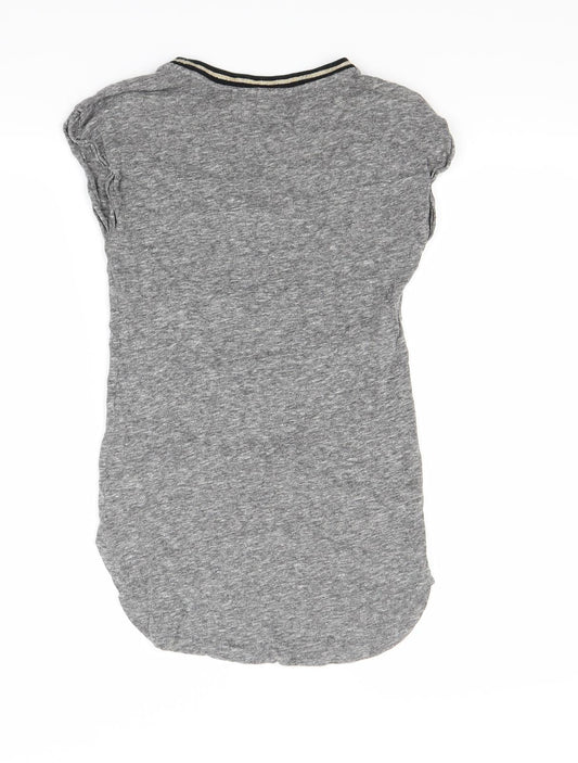 NEXT Girls Grey Rayon Basic T-Shirt Size 8 Years