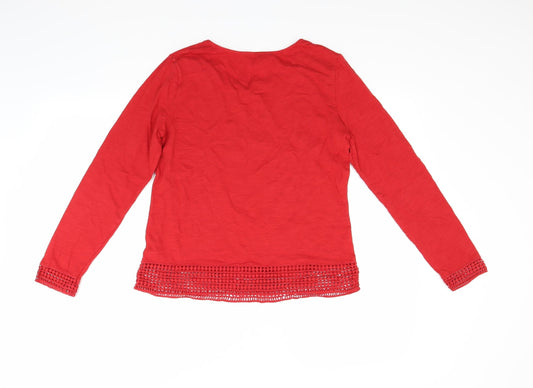 Promod Womens Red Pullover Jumper Size M
