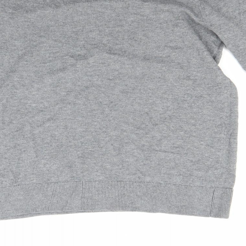 Brand and care label for Forever 21 women’s grey jumper, size M