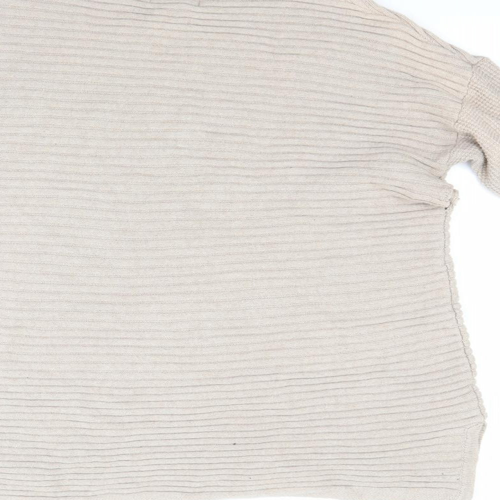 Brand and care label for Monsoon women’s beige jumper, size M