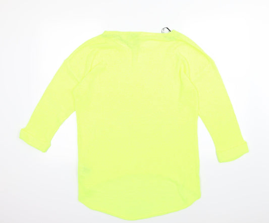 Divided by H&M Womens Yellow Knit Pullover Jumper Size S
