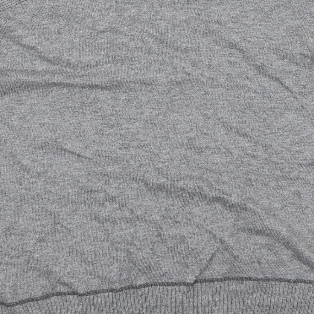 Brand and care label for River Island women’s grey knit jumper, size UK 6