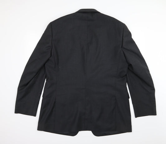 Karl Jackson Mens Grey Rayon Jacket Suit Jacket Size 46