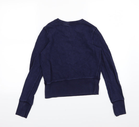 Gap Womens Blue Jersey Pullover Sweatshirt Size XS