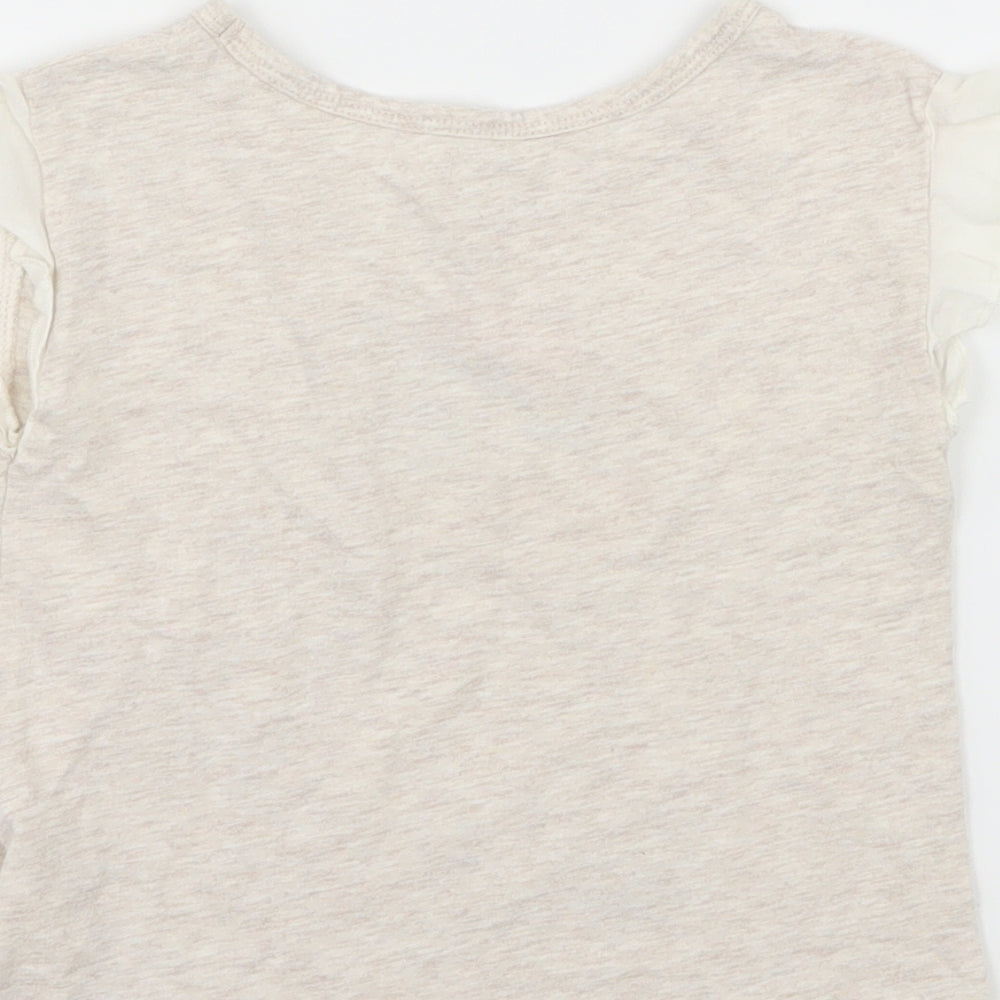 Gap Girls Ivory Jersey Basic T-Shirt Size 3 Years - Cat