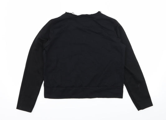 PEP & CO Girls Black Geometric Jersey Basic T-Shirt Size 11-12 Years - Limited Edition