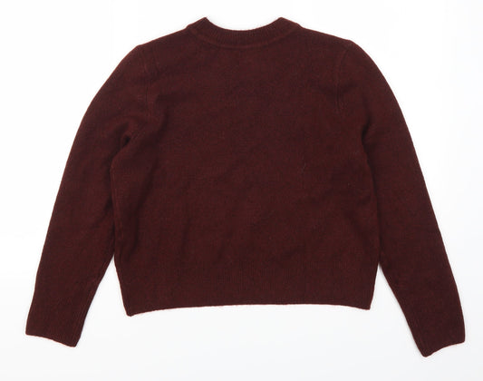 H&M Womens Red Pullover Jumper Size S