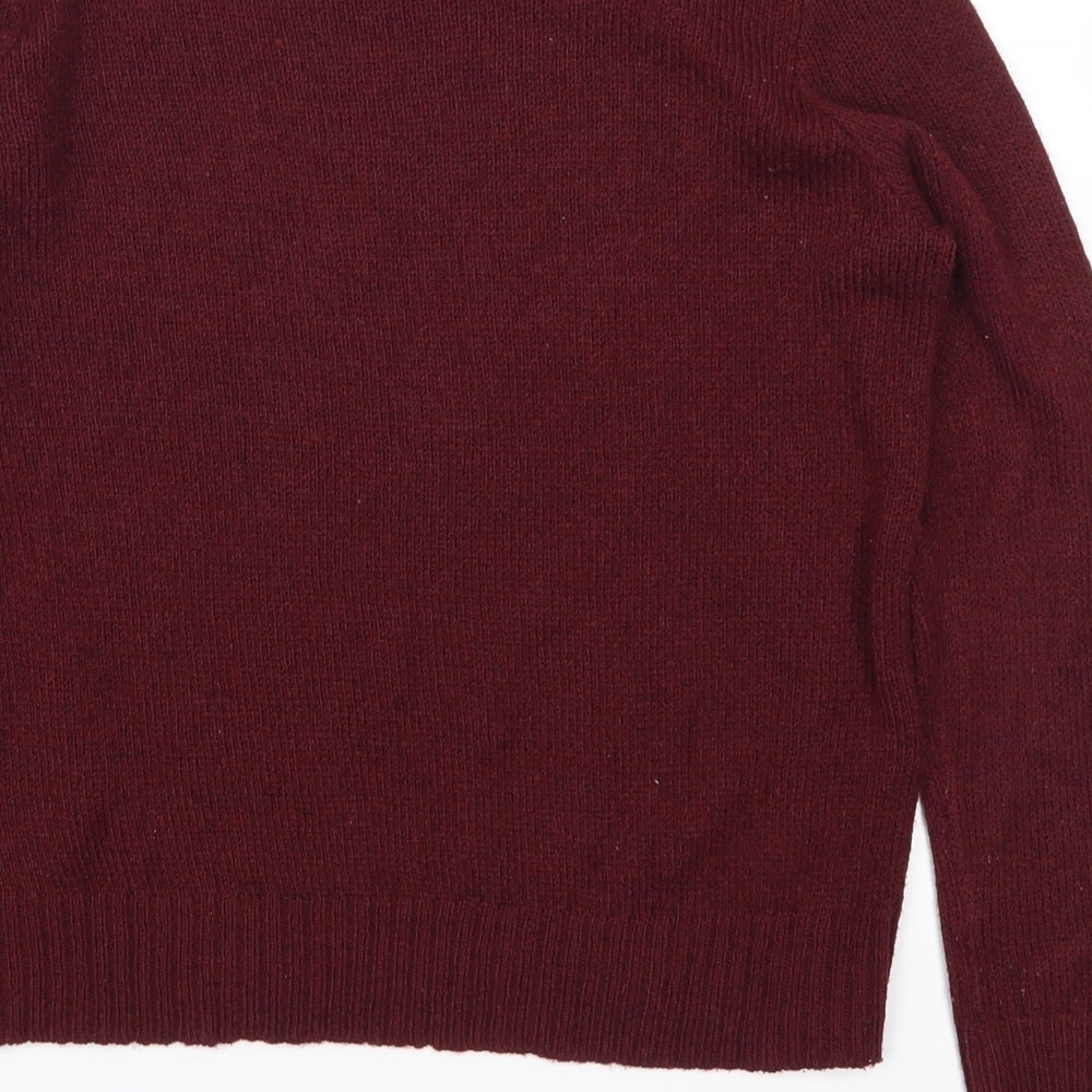 H&M Womens Red Pullover Jumper Size XS