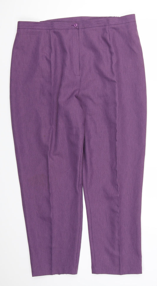 Modern Classics Womens Purple Trousers Size 22 L27 in
