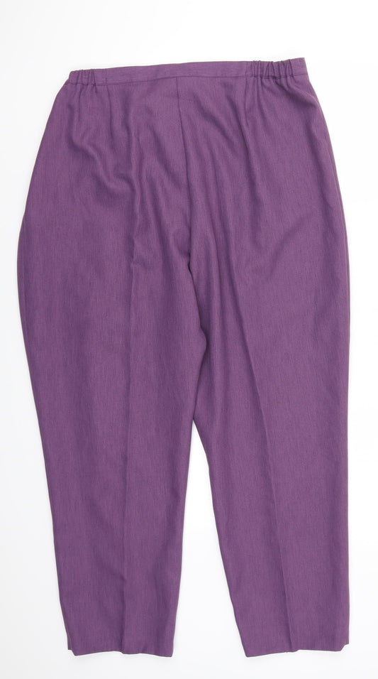 Modern Classics Womens Purple Trousers Size 22 L27 in