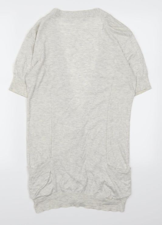 New Look Womens Grey Cardigan Jumper Size 12