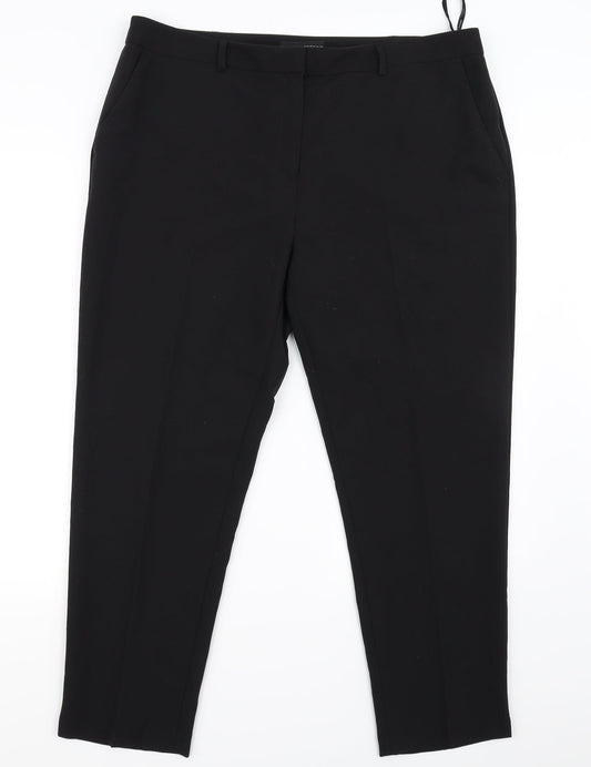 Dorothy Perkins Womens Black Trousers Size 12 L26 in