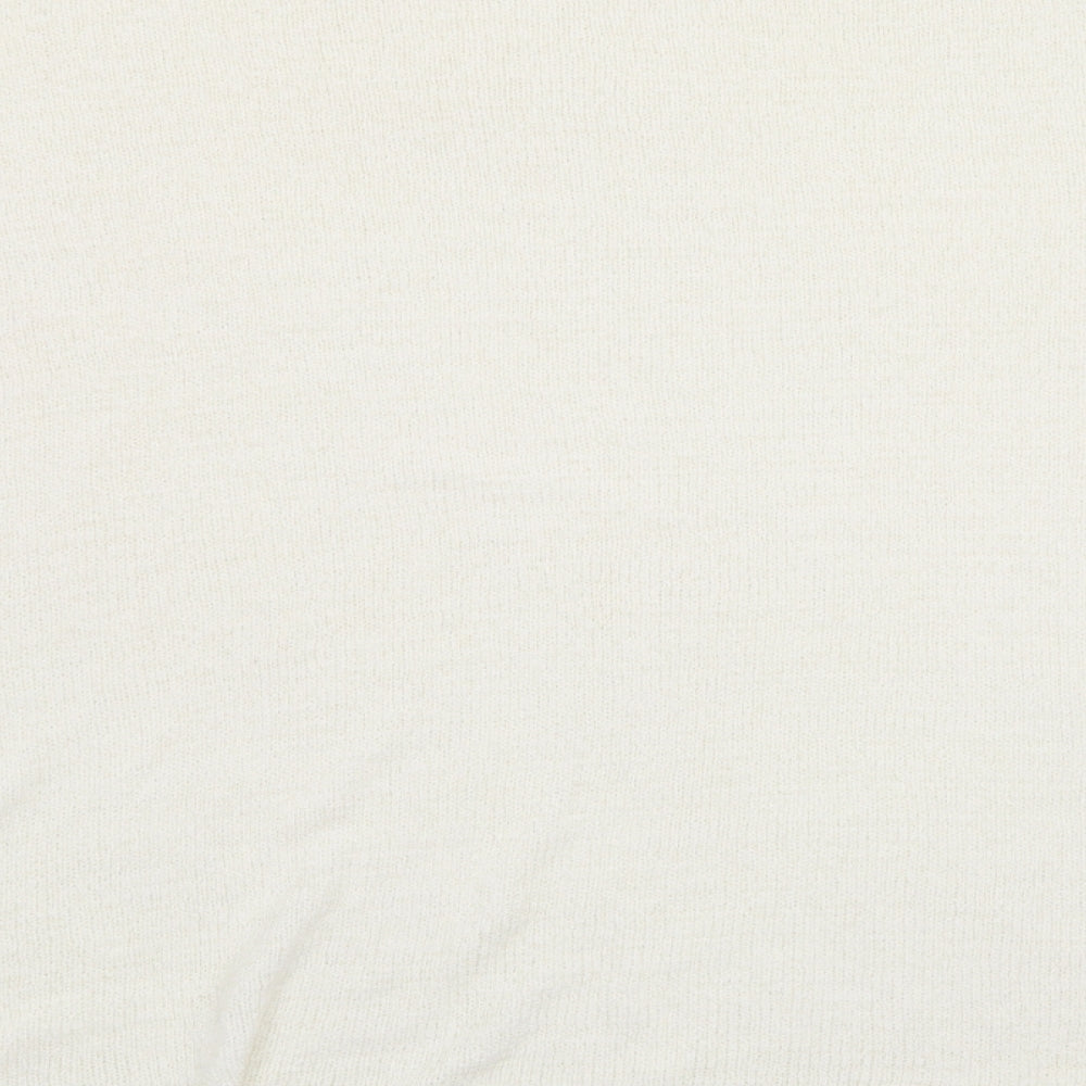 Brand and care label for H&M women’s white jumper, size XL