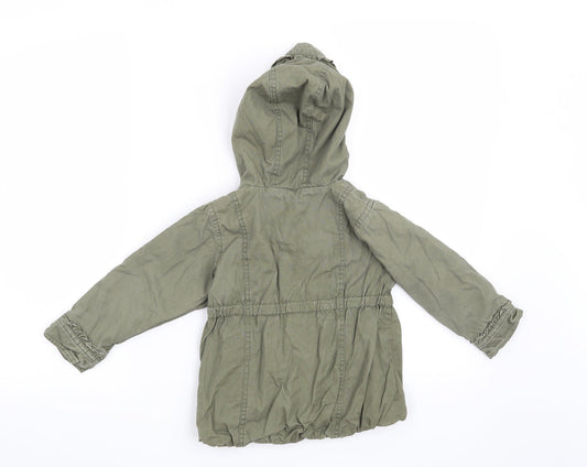 Gap Girls Green Overcoat Coat Size 3 Years