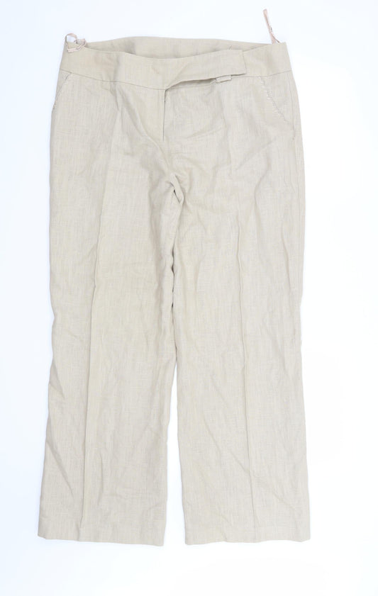 Office Girl Womens Beige Trousers Size 16 L30 in