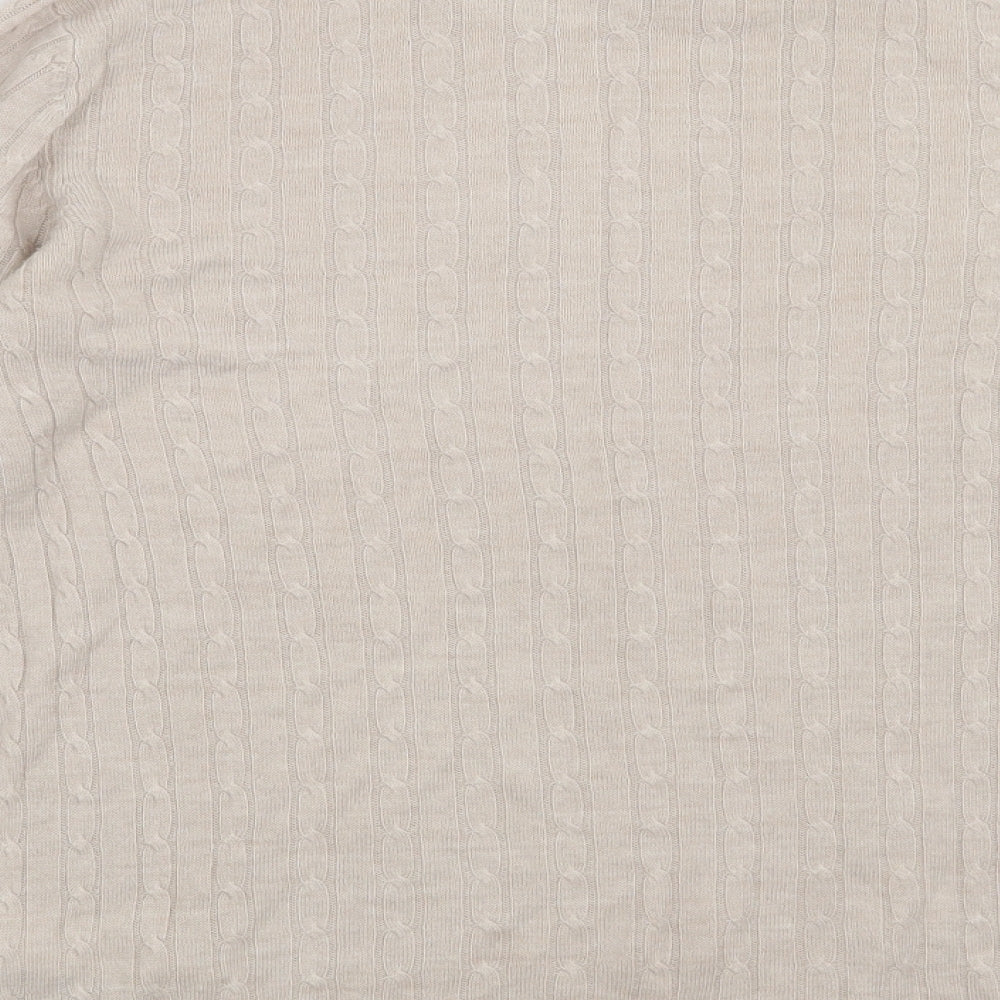 Marks and Spencer Womens Beige Knit Pullover Jumper Size 8