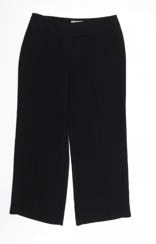 Marks and Spencer Womens Black Trousers Size 12 L29 in