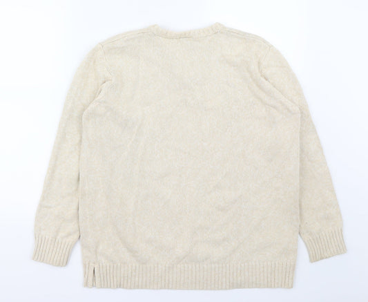 Joie de Vivre Womens Ivory Pullover Jumper Size L
