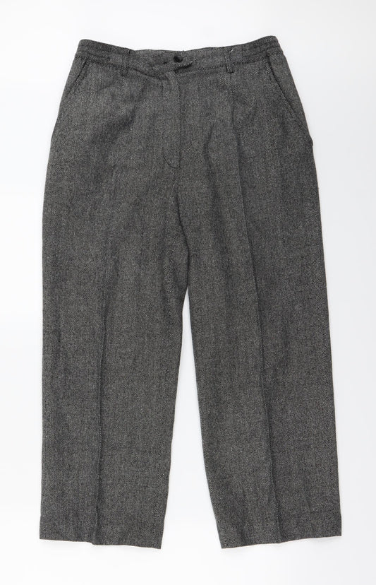 Oscar B Womens Black Trousers Size 14 L24 in