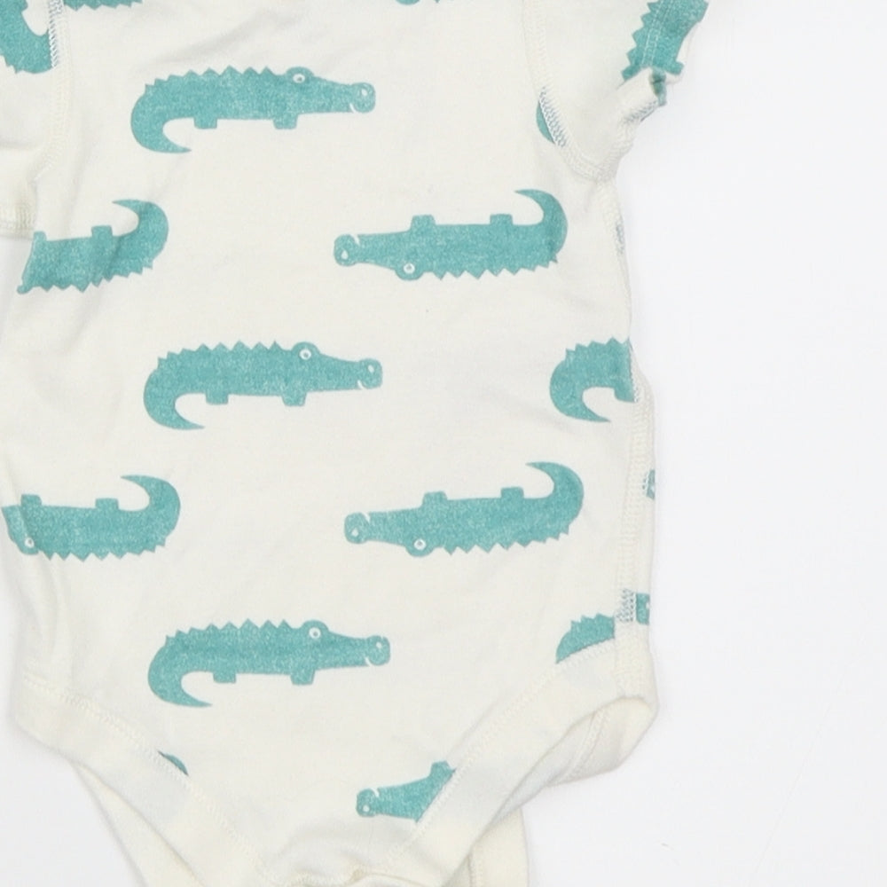 Marks and Spencer Boys White Babygrow One-Piece Size 3-6 Months