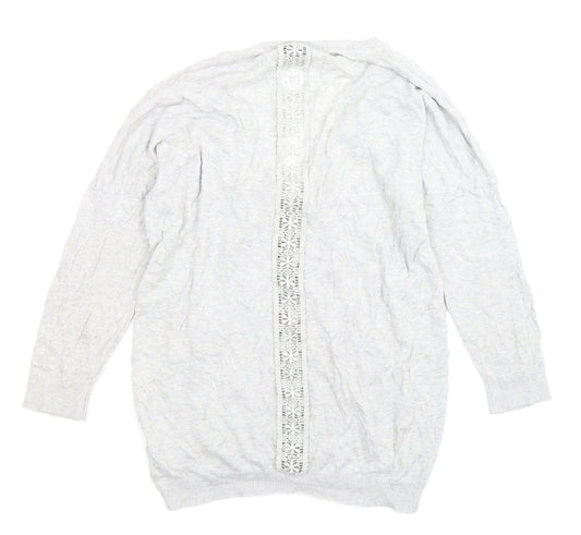 Dorothy Perkins Womens Grey Knit Cardigan Jumper Size 12