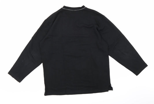 JFG Mens Black Pullover Sweatshirt Size L