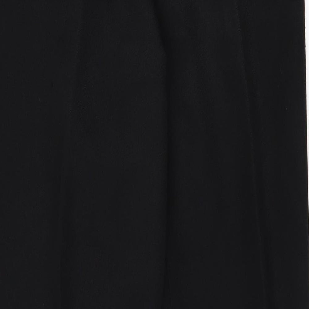 Brand and care label for C&A women’s black trousers, size UK 12, 25-inch leg