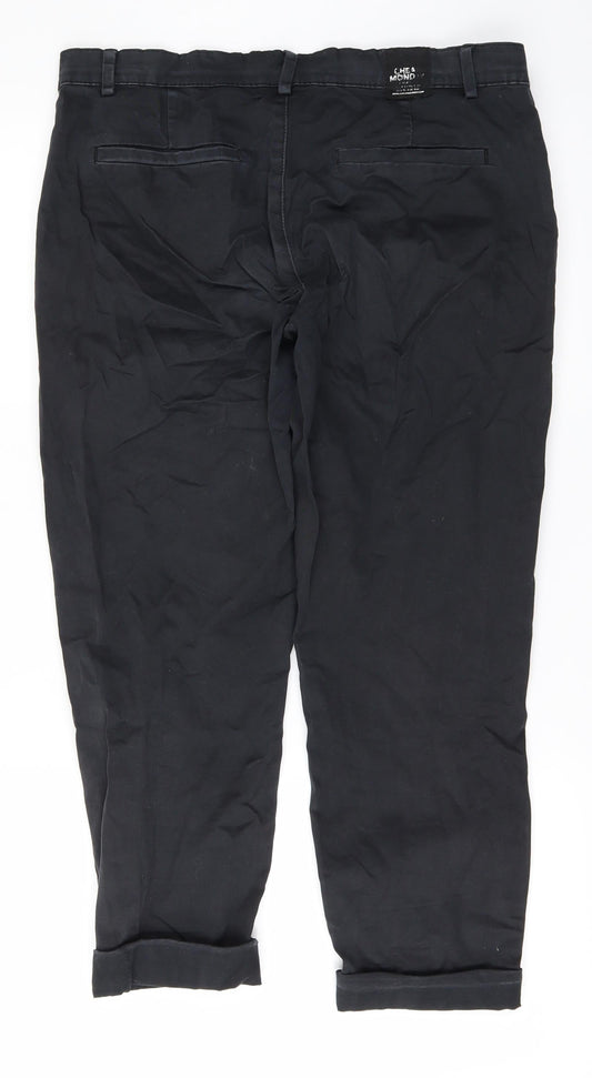Preworn Mens Black Straight Jeans Size S L21 in