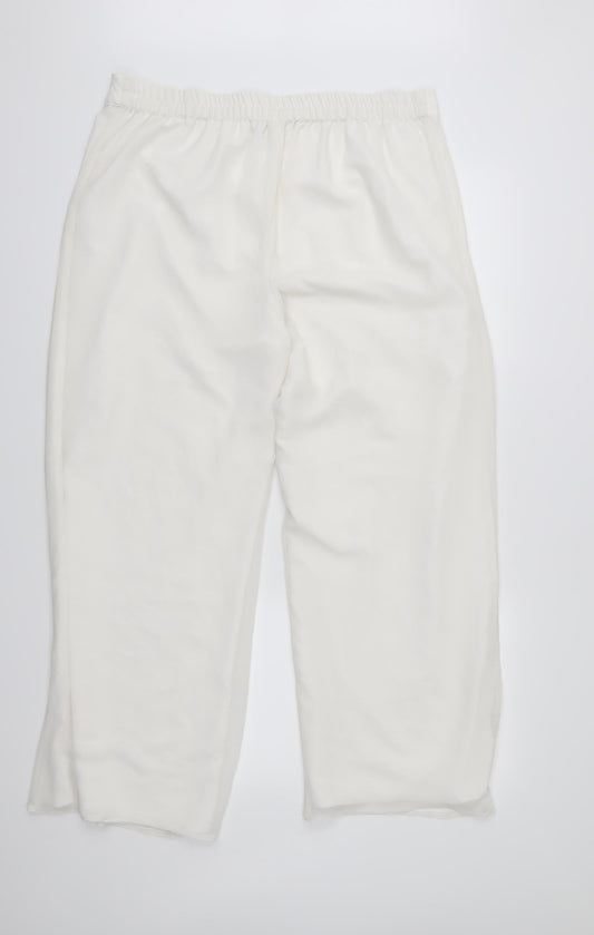 Anna Rose Womens White Trousers Size 16 L28 in