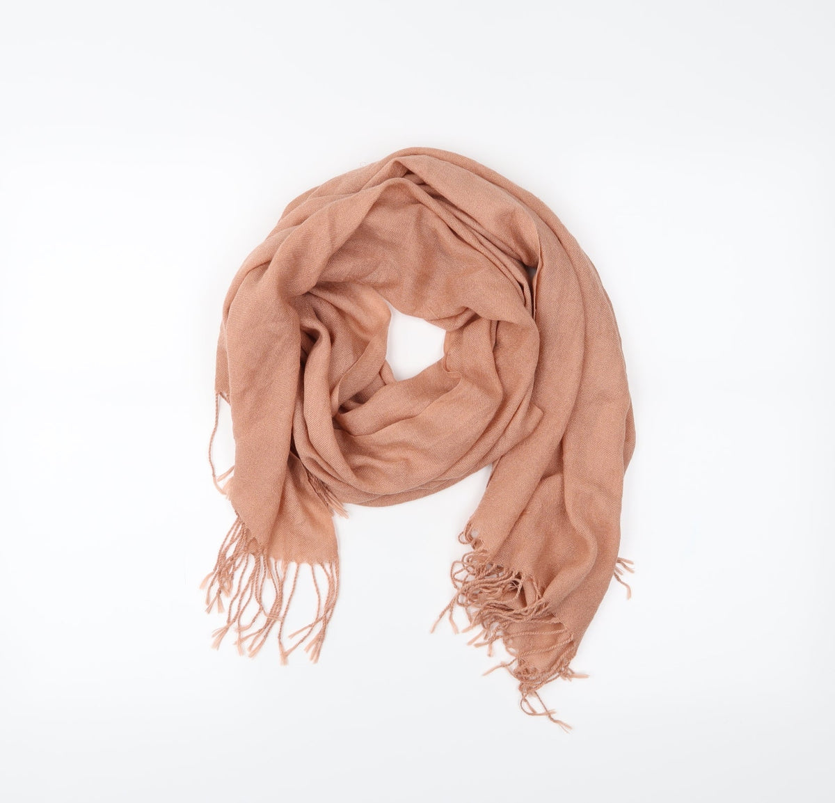 Front view of Preworn women’s pink scarf