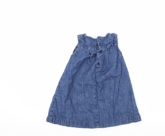 H&M Girls Blue Denim A-Line Size 2-3 Years