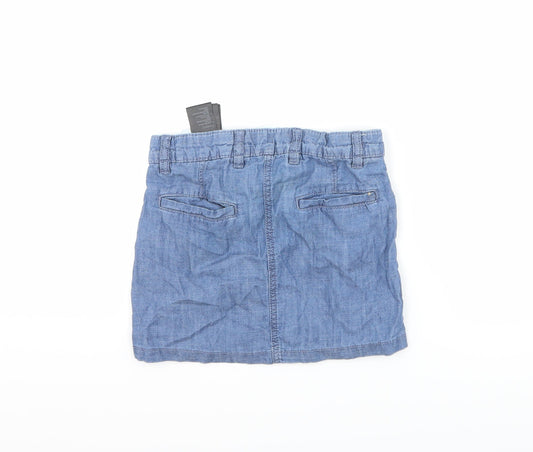 H&M Girls Blue Denim A-Line Skirt Size 6-7 Years