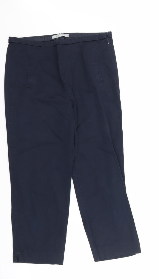 Marks and Spencer Womens Blue Trousers Size 10 L22 in