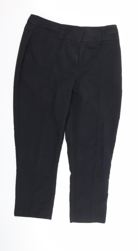 Oasis Womens Black Trousers Size 14 L26 in