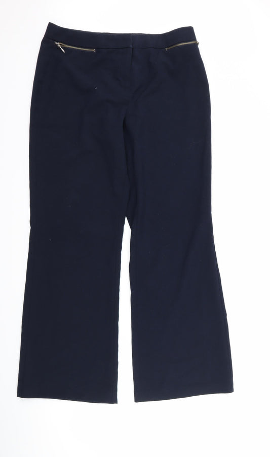 Marks and Spencer Womens Blue Trousers Size 12 L30 in