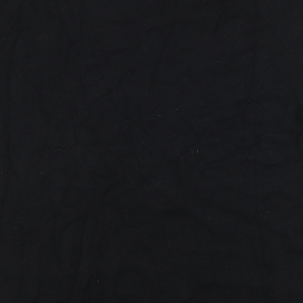 Brand and care label for Kenneth Cole women’s black basic t-shirt, size L