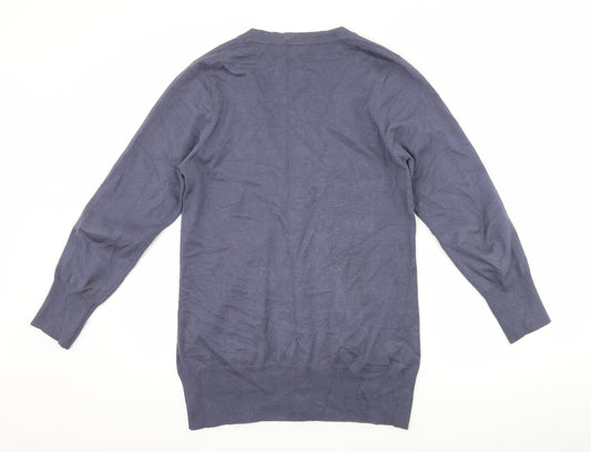 C.M.D Womens Blue Cardigan Jumper Size L