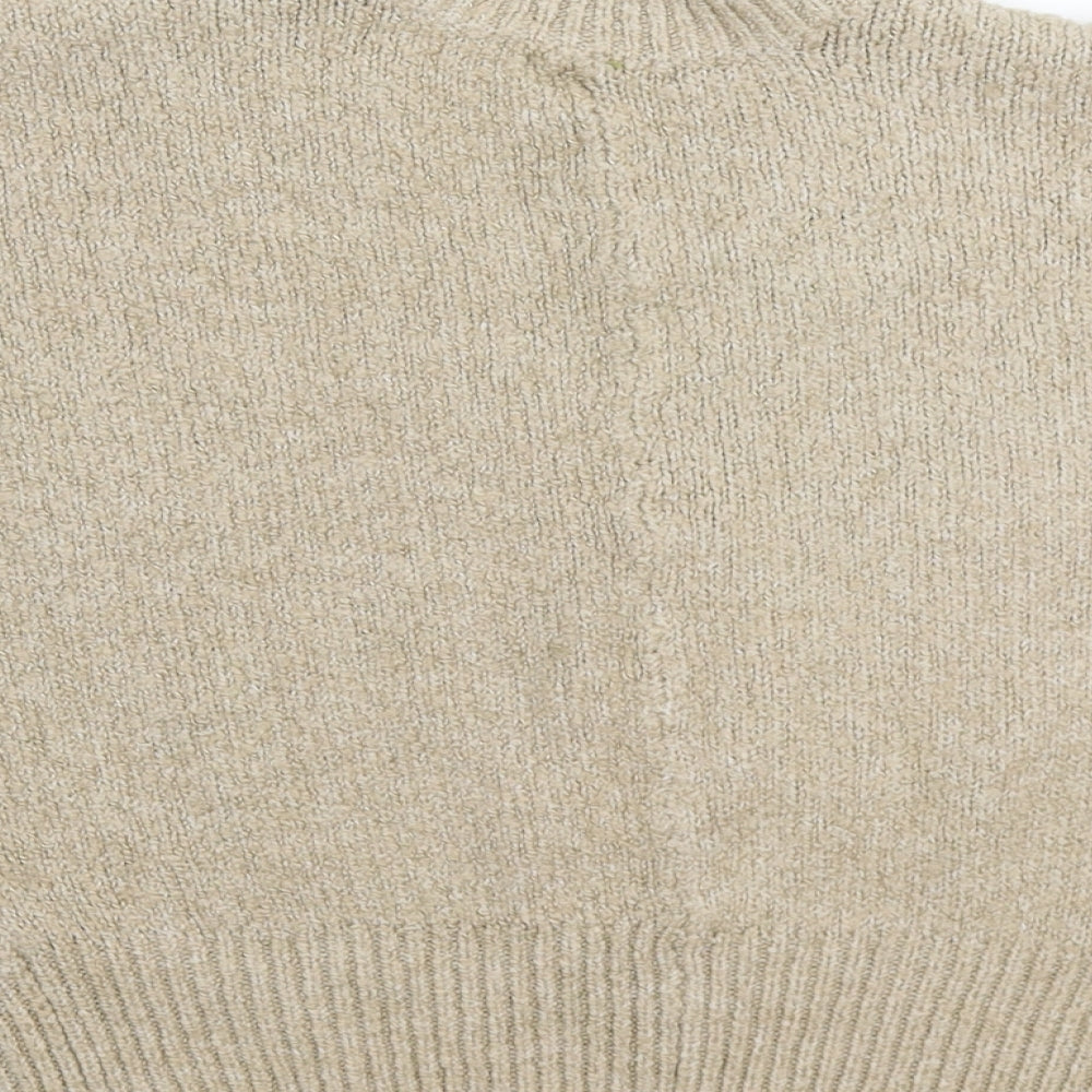Brand and care label for Strand women’s beige knit jumper, size M