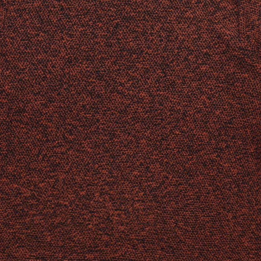Brand and care label for Next women’s brown floral knit jumper, size UK 8, - lace detail
