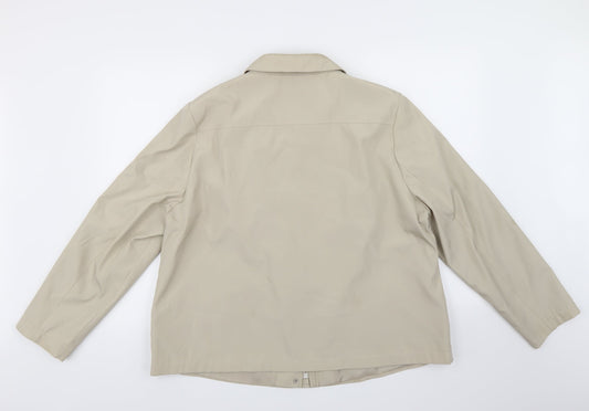 bm Collection Womens Beige Jacket Coat Size 14