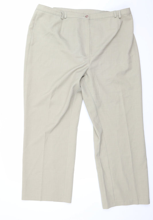 Slimma Mens Beige Trousers Size 22 in L27 in