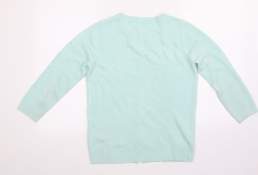 Preworn Womens Green Cardigan Jumper Size 10