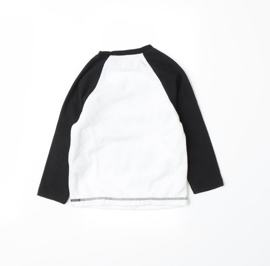 Studio Boys White Fleece Pullover Sweatshirt Size 2-3 Years