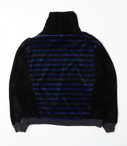 BHS Womens Black Striped Pullover Sweatshirt Size 14