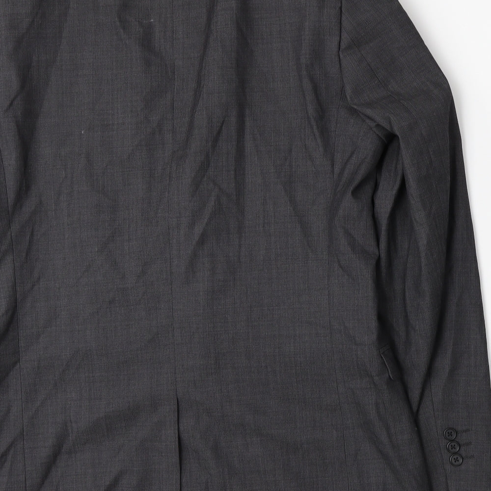 Brand and care label for Next men’s grey jacket suit jacket, size 40