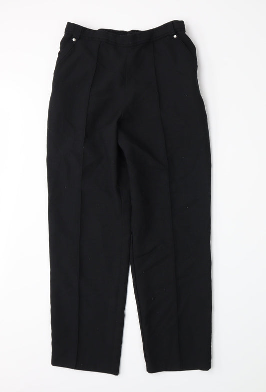 Marks and Spencer Womens Black Trousers Size 10 L26 in