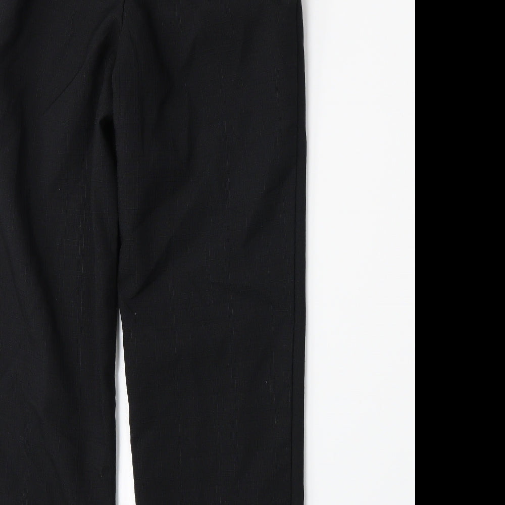 Brand and care label for Marks & Spencer women’s black trousers, size UK 10, 26-inch leg