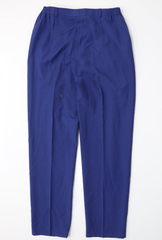LUCIA Womens Blue Trousers Size 8 L29 in