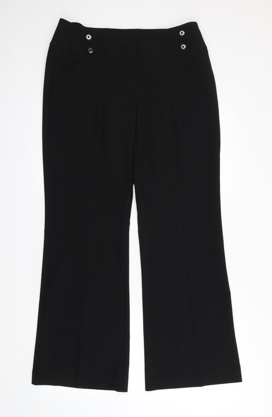 Debenhams Womens Black Dress Pants Trousers Size 12 L29 in
